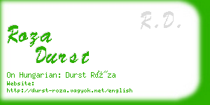 roza durst business card